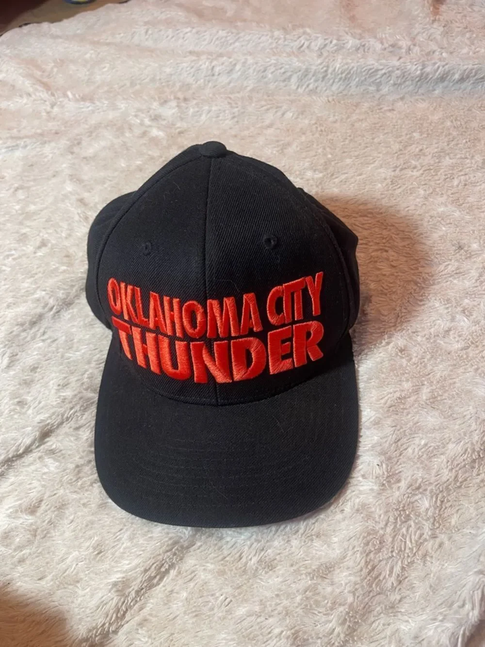 Oklahoma City Thunder Black & Red Embroidered Cap